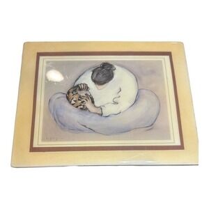 Indigenous Woman With Bowl Dine'‎ Vintage CRYSTAL TILE R.C. GORMAN 8"x 6"